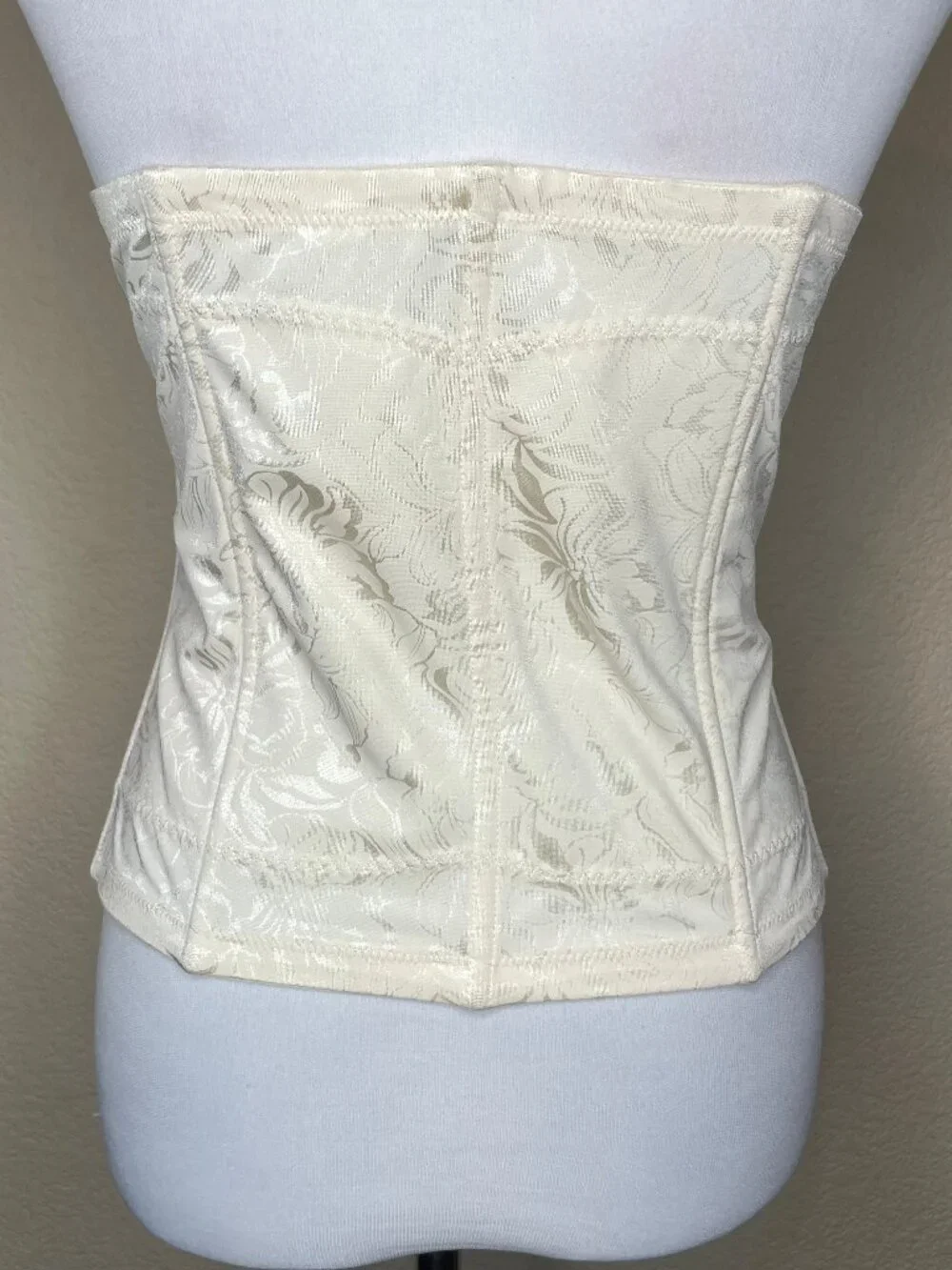 MAIDENFORM Coquette Jacquard Corset Waist Nipper Underbust Shaper Ivory 2XL